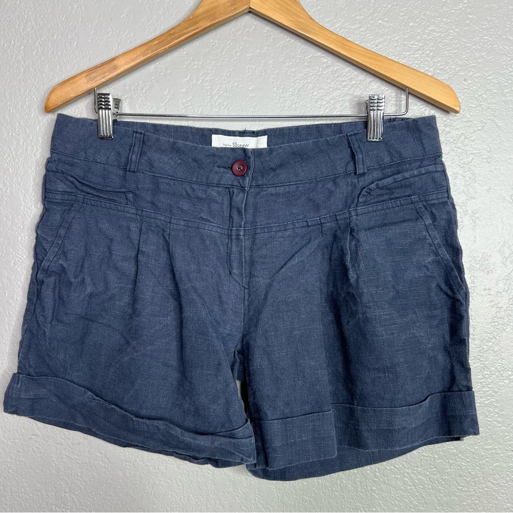 Ssunny linen pleated Lagenlook shorts sz large Korea - Picture 1 of 4
